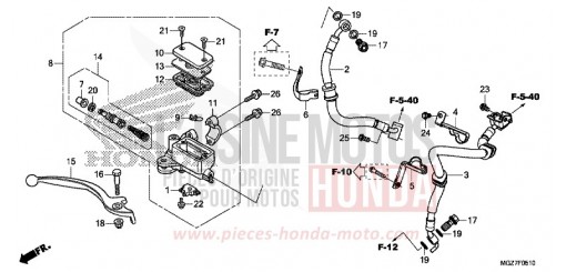MAITRE-CYLINDRE DE FREIN AVANT CYLINDRE (ABS) CB500XAE de 2014